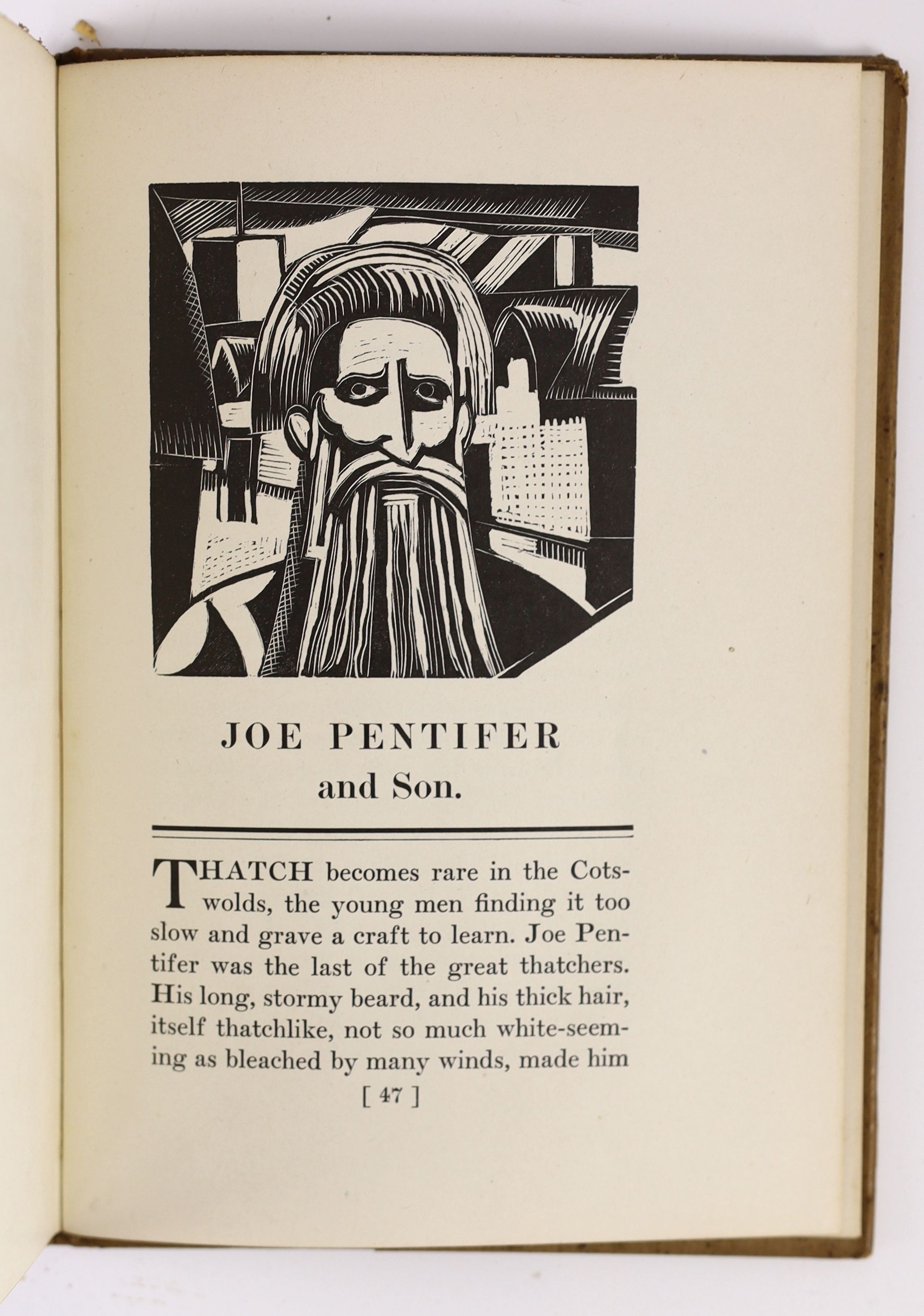 Bell, Adrian - Men and the Fields. 1st edition. Complete with 6 lithographic plates by John Nash, as well as numerous B+W illustrations in the text. Publishers buckram with gilt letters on spine, In original pictorial d/